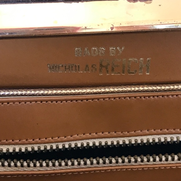 NICHOLAS REICH VTG Bag Brown American Alligator - Picture 6 of 8